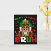 Nutcracker What's Crackin Bruh Funny Christmas Men Karte (Gelbe Blume)