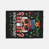Nutcracker What's Crackin Funny Christmas Men Wome Fleecedecke (Vorderseite (Horizontal))