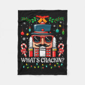Nutcracker What's Crackin Funny Christmas Men Wome Fleecedecke (Vorderseite)