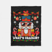 Nutcracker What's Crackin Funny Christmas Men Wome Fleecedecke (Vorderseite)