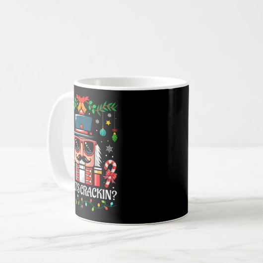 Nutcracker What's Crackin Funny Christmas Men Wome Kaffeetasse (Vorderseite Links)