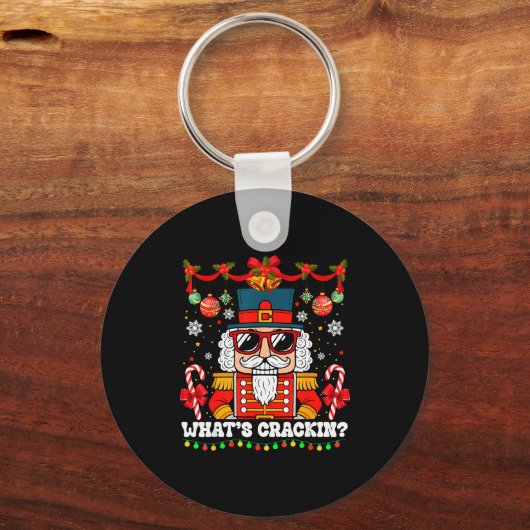 Nutcracker What's Crackin Funny Christmas Men Wome Schlüsselanhänger (Vorderseite)