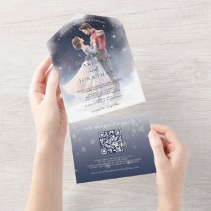 Nutcracker Whimsical Winter Wedding All In One Einladung