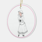 Nutcracker White Lamb Ballerina Personalisiert Orn Keramik Ornament (Links)