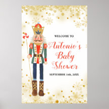 Nutcracker Winter Baby Dusche Begrüßungszeichen