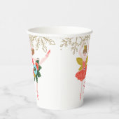 Nutcracker Winter Ballet Gold Snowflake Geburtstag Pappbecher (Rechts)