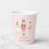 Nutcracker Winter Ballet Rosa Weihnachten Pappbecher (Vorderseite)