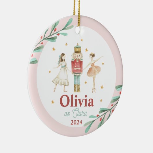 Nutcracker Winter Ballet Weihnachten Keramik Ornament (Rechts)