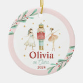 Nutcracker Winter Ballet Weihnachten Keramik Ornament (Vorne)