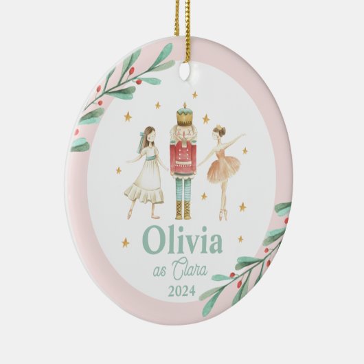 Nutcracker Winter Ballet Weihnachten Keramik Ornament (Rechts)