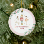 Nutcracker Winter Ballet Weihnachten Keramik Ornament<br><div class="desc">Nutcracker Ballett Winterschneeflocken Weihnachtsschmuck. Personalisiert mit Namen und Rolle in Nutcracker.</div>