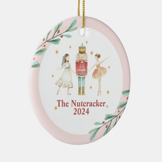 Nutcracker Winter Ballet Weihnachten Keramik Ornament (Rechts)