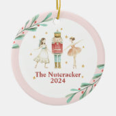 Nutcracker Winter Ballet Weihnachten Keramik Ornament (Vorne)