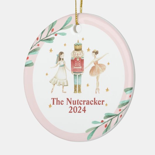 Nutcracker Winter Ballet Weihnachten Keramik Ornament (Links)
