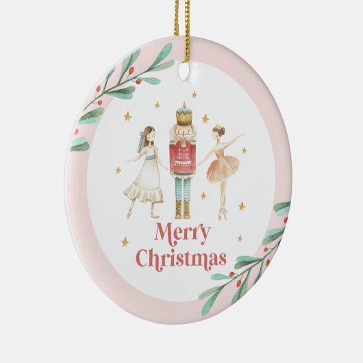 Nutcracker Winter Ballet Weihnachten Keramik Ornament (Rechts)