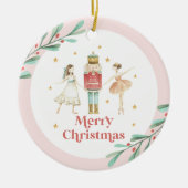 Nutcracker Winter Ballet Weihnachten Keramik Ornament (Vorne)
