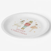 Nutcracker Winter Ballet Weihnachten Pappteller (Schrägansicht)