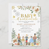 Nutcracker Winter Es ist kalt draußen Babydusche Einladung (Vorderseite)