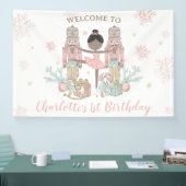Nutcracker Winter Onederland 1st Birthday Backdrop Banner (Messe)