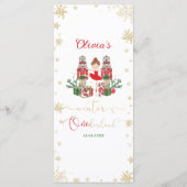 Nutcracker Winter Onederland 1st Birthday Menu Programm (Rückseite)