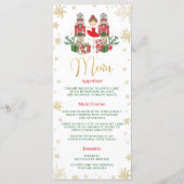 Nutcracker Winter Onederland 1st Birthday Menu Programm (Vorderseite)