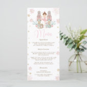Nutcracker Winter Onederland 1st Birthday Menu Programm (Stehend Vorderseite)
