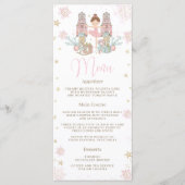 Nutcracker Winter Onederland 1st Birthday Menu Programm (Vorderseite)