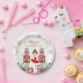 Nutcracker Winter Onederland 1st Birthday Red Pappteller (Party)