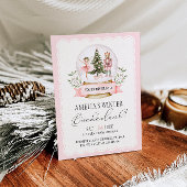Nutcracker Winter Onederland Pink 1. Geburtstag Einladung