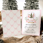 Nutcracker Winter Onederland Pink 1. Geburtstag Einladung