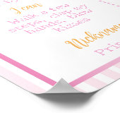 Nutcracker Winter Pink Bow Birthday Milestone Sign Poster (Ecke)