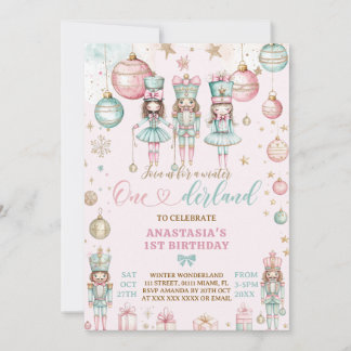 Nutcracker Winter Wonderland 1St Birthday Einladung