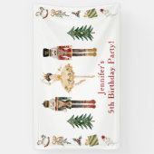 Nutcracker Winter Wunderland Geburtstagsparty Banner (Vertikal)