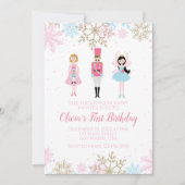Nutcracker Winter zum Geburtstag Einladung (Vorderseite)