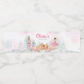 Nutcracker Winterschneeflocken Babydusche Wasserflaschenetikett (Einzelnes Label)