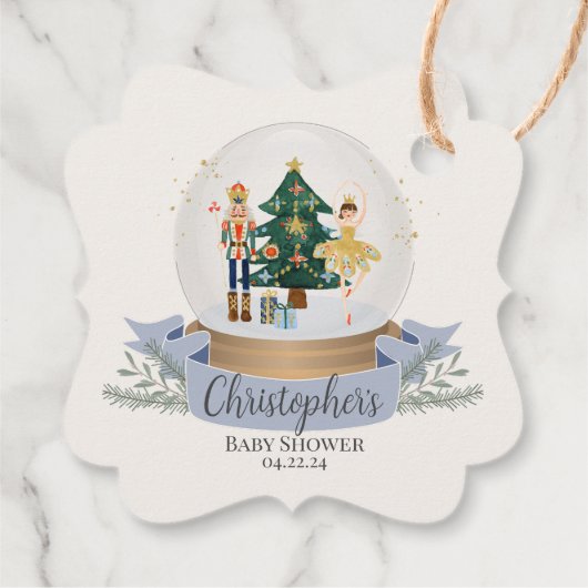 Nutcracker Winterwunderin Babydusche Geschenkanhänger (Rückseite)