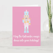 Nutcracker with a Candy Cane with Greeting Karte (Vorderseite)