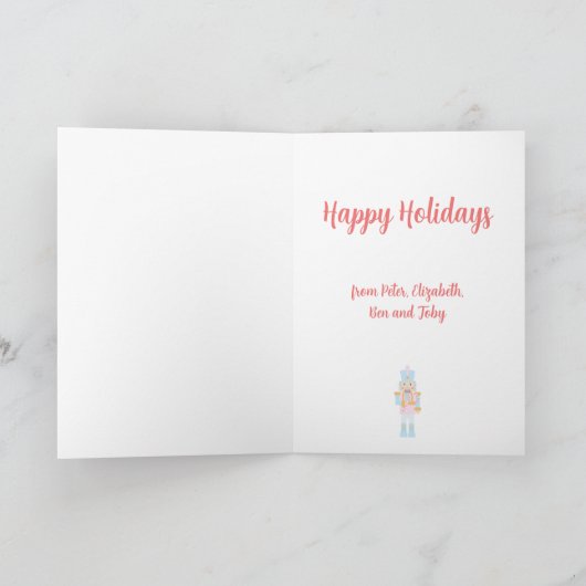 Nutcracker with a Candy Cane with Greeting Karte (Innenseite)