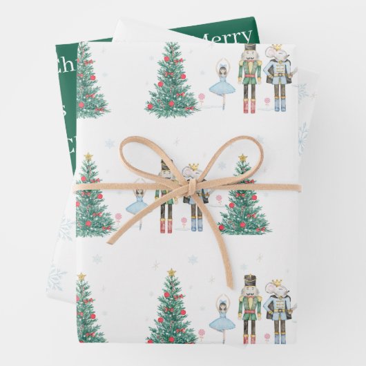 Nutcracker Wrapping Paper - Pastell und Feierlich Geschenkpapier Set (Beispiel)