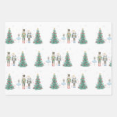 Nutcracker Wrapping Paper - Pastell und Feierlich Geschenkpapier Set (Vorderseite)