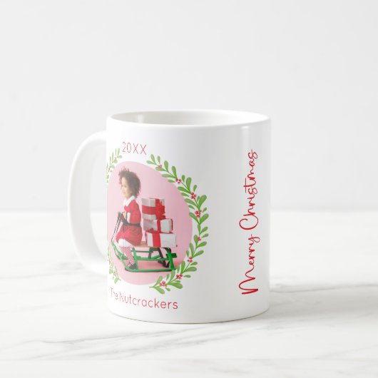 Nutcracker Wreath Christmas Foto Kaffeetasse (Vorderseite Links)