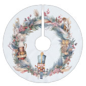 Nutcracker Wreath Eleganter Weihnachtsbaumrock Polyester Weihnachtsbaumdecke (Vorderseite)