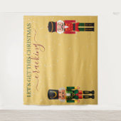 Nutcracker Yellow Christmas Foto Stand Hintergrund Wandteppich (Vorderseite)