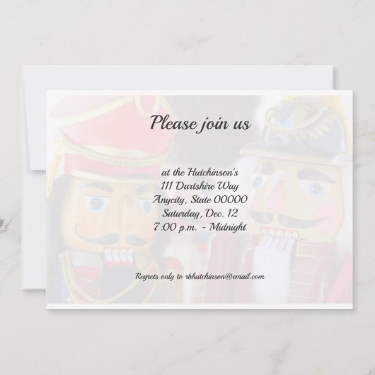 Nutcracker-Zahlen Einladung (Rückseite)