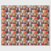 Nutcracker-Zahlen Geschenkpapier (Flach)