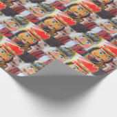 Nutcracker-Zahlen Geschenkpapier (Ecke)