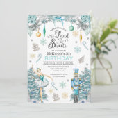 Nutcracker Zucker Pflaume Weihnachten Geburtstag Einladung (Stehend Vorderseite)