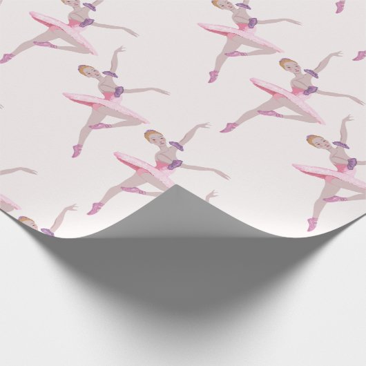 Nutcracker Zucker-Pflaumenmuster Geschenkpapier (Ecke)