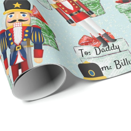 Nutcracker zum und aus Namenswrapping-Papier hinzu Geschenkpapier (Rolleneckpunkt)