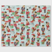 Nutcracker zum und aus Namenswrapping-Papier hinzu Geschenkpapier (Flach)